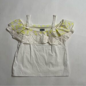 MAIYET ribbon strap ruffled tank top